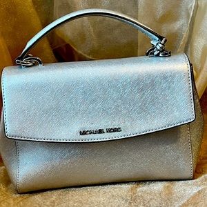 Michael Kors Silver Metallic Purse.